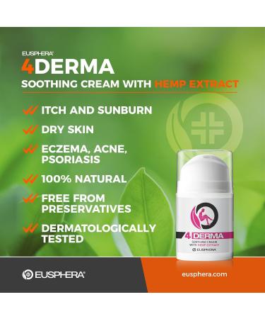 EUSPHERA 4DERMA Natural Face & Body Cream - Soothing Italian Skincare with Calming Action | 50 ml - International Shipping Available - Buy Online on GoSupps.com