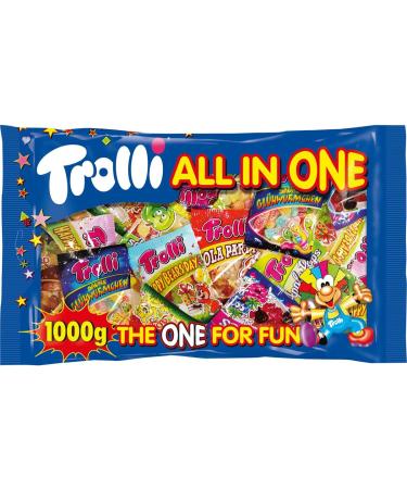 Trolli All IN One The One for Fun Mix Colorful Fruit Gums Fun | Share Pack 1 Kg | Individual Packed - Mini Bags | Fruity & Chewy Sweet Bag | Ideal for Birthday Parties | Sold by ESSENTIAL PRODUCTS - Buy Online on GoSupps.com