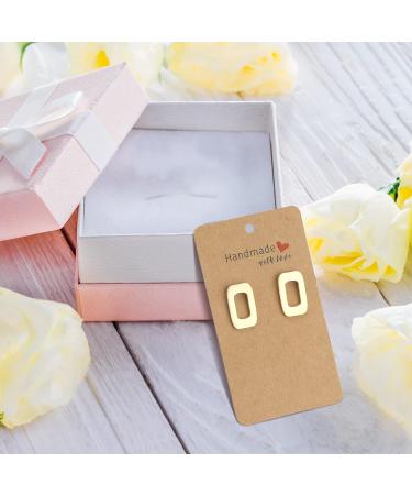 200 Pack Kraft Earring Display Holder Cards - Handmade with Love, Blank Brown Tags for DIY Crafts and Retail Jewelry Sales - Buy Online on GoSupps.com
