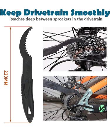 Bike Chain Cleaner Kit - Cycling Chain Cleaning Tool for Mountain, Road, BMX Bikes - Drivetrain, Gear, Cassette, Sprockets - 4 Piece Set - Buy Online on GoSupps.com