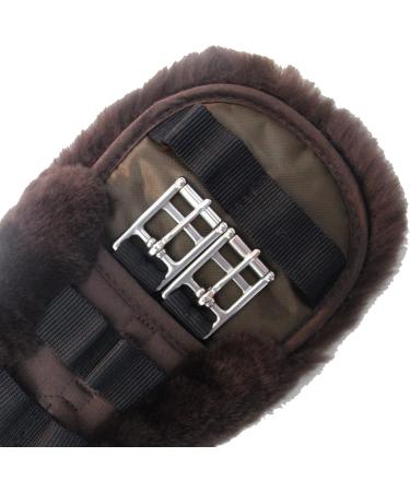 Merauno Lambwolle Konturgurt - Premium Short Dressage Belt | Anatomically Concave | Quality Merino Wool | Slip Resistant in Nature Black Brown & Anthracite - 60cm 24 Brown - Buy Online on GoSupps.com