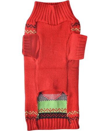 HRTTSY Christmas Dog Sweater - Cartoon Reindeer Knitwear for Pets | Warm Red XXL Winter Clothes - Buy Online on GoSupps.com