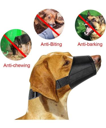 ewinever Dog Muzzles To Prevent Biting 5 PCS Different Sizes for Small Medium And Large Breathable Dog Muzzle with Adjustable Strap Black - Buy Online on GoSupps.com