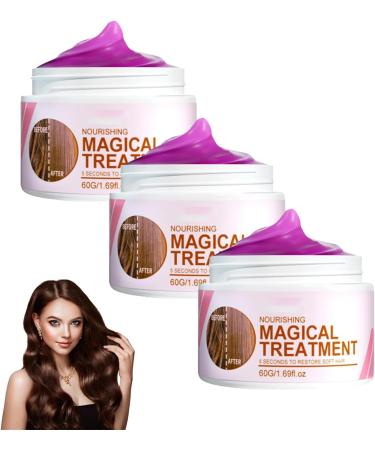Pure Keratin Repair Hair Mask, Silk & Gloss Smoothing Cream Hair Mask, 5 Seconds Magic Shiny Hair Mask for Dry Damaged Hair
