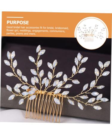 DOITOOL Sweet Rhinestone Hair Accessories Crystal Headpiece Hair Toppers for Women Blue Beads Bridal Hair Womens Hair Accessories Tiara Bride Metal Wig European and American - Buy Online on GoSupps.com