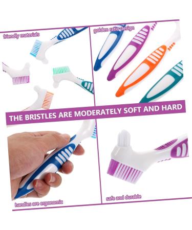 Fomiyes 4-Piece Toothbrush Stops - Brushwood Cleaning Tool for Home Prosthesis & Dentures | Denture Cleaner & Colored Rubber TPE Hand Tools - Buy Online on GoSupps.com