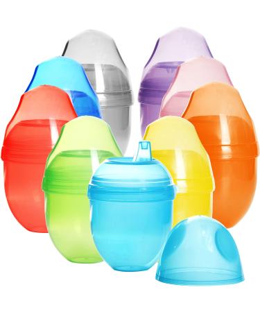 Youngever 9 Pack 7 Ounce Kids Sippy Cups Sippy Cups for Infant Kids Toddler 9 Assorted Color Sippy Cups