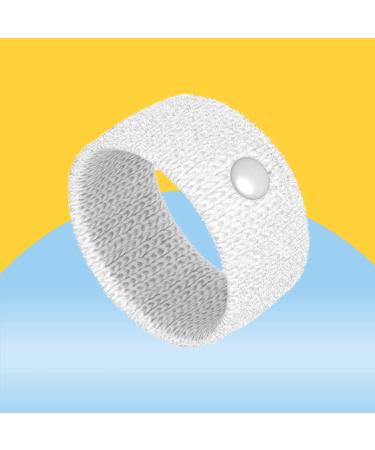 Preggie Anti-Nausea Wristbands - Morning Sickness Relief - Acupressure Aid - 2 Pairs White Bands - Buy Online on GoSupps.com