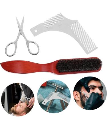 CANIGHT 1 Set Beard Accessories Beard Comb Beard Brush Beard Grooming and Trimming Portable Beard Kit Wooden - Buy Online on GoSupps.com