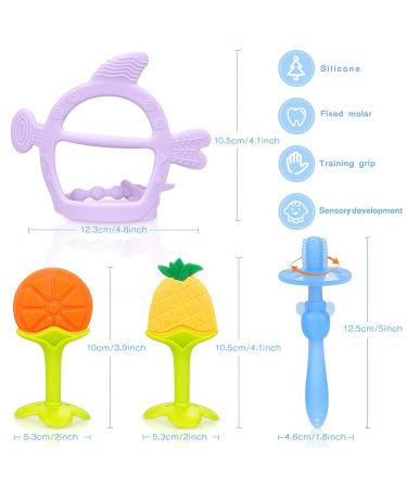 Odlila Baby Teething Toys Set - Natural Organic BPA-Free Chew Toys for Infants and Toddlers - Buy Online on GoSupps.com