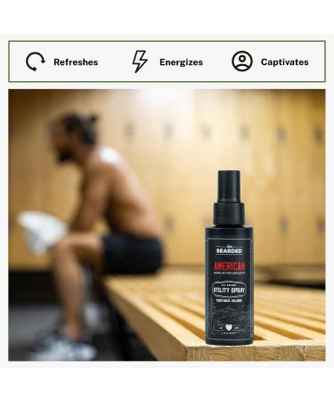 Live Bearded Utility Spray - All Purpose Cologne with Natural Fragrance - Made in the USA - 3.4 fl oz Bottle | American Scent - Cedar Pine Vetiver Bergamont American - Cedar Pine Vetiver Bergamot - Buy Online on GoSupps.com