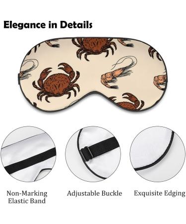 Ocean Sea Crabs Shrimps Sleep Mask - Adjustable Strap Eye Cover for Sleeping and Travel - Men Women Blindfold Blocks Light for Night Nap - Buy Online on GoSupps.com