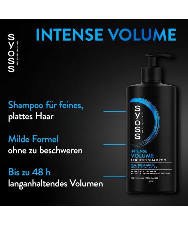  Syoss Syoss Volume Shampoo (440 ml) for fine & flat hair silicone-free shampoo up to 48 hours of volume without weighing down vegan formula with purple rice - Buy Online on GoSupps.com