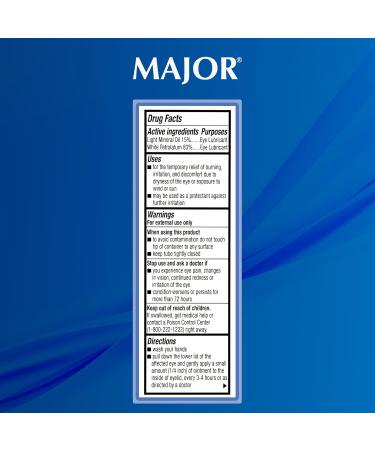 MAJOR Lubrifresh P.M. Sterile Ophthalmic Ointment - Preservative-Free Eye Care - Dry Eye Relief Lubricant - 3.5 g (1 Pack) - Buy Online on GoSupps.com