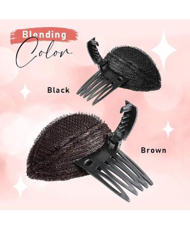 Perfect Puff Hair Pillow - Invisible Hair Clip & Fluffy Princess Hairpin for Volume | 2-Pack Brown - Buy Online on GoSupps.com
