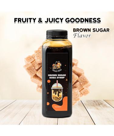 Syrup for Bubble Tea | 12 Ounces (354 ML) | Brown Sugar Boba Flavored Syrup for Tapioca Pearls and Desserts (Brown Sugar) - Buy Online on GoSupps.com