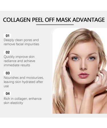 Collagen Face Mask 60g Peel Off Mask Reverse Hydrolyzed Collagen Mask Wrinkle Restoring Peel Off Mask Firming & Gloss Korean Skin Care for face - Buy Online on GoSupps.com