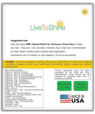 Natural Energy Multi Plus Patch - 30 Patches | USA Made by Live to Shine - Buy Online on GoSupps.com