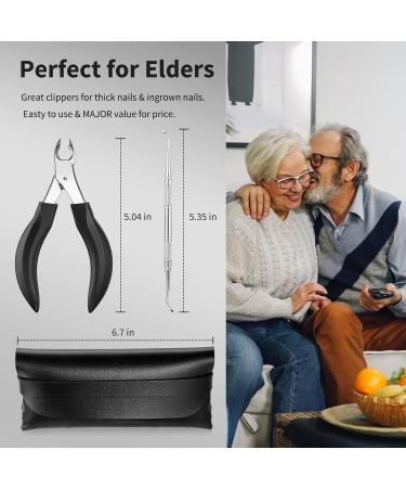 SZQHT Nail Clippers for Ingrown or Thick Toenails Trimmer Precision Surgical Grade Stainless Steel Includes Safety Tip Cover - Buy Online on GoSupps.com