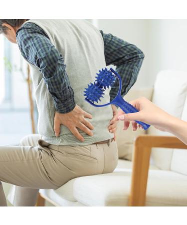 Premium Purple Massage Roller with Knobs & 2 Balls - Ultimate Self-Massage Scooter for Pain Relief in Legs Back Arms & Shoulders - Buy Online on GoSupps.com