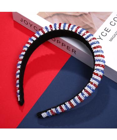 NVENF 4th of July Crystal Rhinestone Headbands - Patriotic American Flag Hair Accessory for Women - Buy Online on GoSupps.com