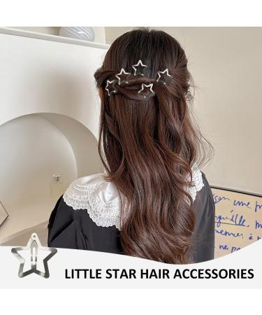 20 Pieces Star Hair Clips Silver Star Hair Clips Non-slip Hair Clip Accessories Five-Pointed Star Hair Accessories Metallic Hair Accessories - Buy Online on GoSupps.com