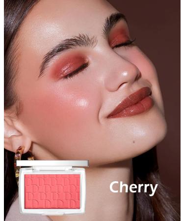 Matte Powder Blush Rosy Glow Face Blush Contour Highlight Makeup Palette High Impact Buildable Color Lightweight & Smooth Finish & Long Lasting Professional Pressed Power Blush for Cheek Cherry 015#cherry - Buy Online on GoSupps.com