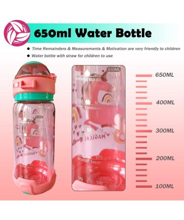 YOYTOO Kids Unicorn Water Bottle - 22oz BPA Free with Straw/Lanyard | Leak-Proof Locking Lid for School, Sport, Travel - Boys & Girls - Buy Online on GoSupps.com