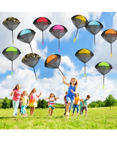 Ainiv Parachute Toy for Children | 12PC Parachutist Flight Toys | Outdoor Games & Birthday Gifts - Buy Online on GoSupps.com