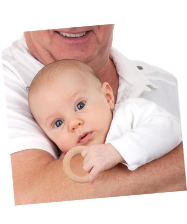 Buy Abaodam 6pcs Wooden Teething Rings - Natural Beech Wood Molar Circle Pendant for Newborns - Safe & Eco-Friendly Baby Teether - Buy Online on GoSupps.com