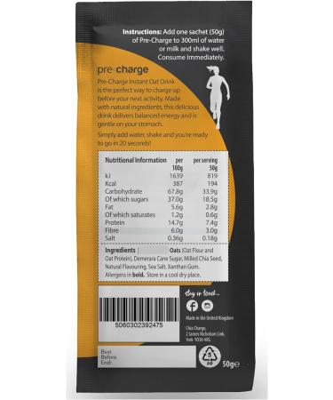 Chia Charge Energy Drink Powder Carbohydrate Enhanced Running and Workout Fuel Supplement 12 x 50g sachets (12 x .05 KG) - Buy Online on GoSupps.com