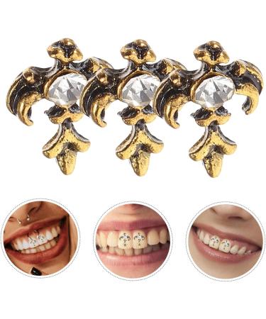 COLLBATH 3pcs Retro Vintage Decor Retro Decor Teeth Grills European and American Clothing - Buy Online on GoSupps.com