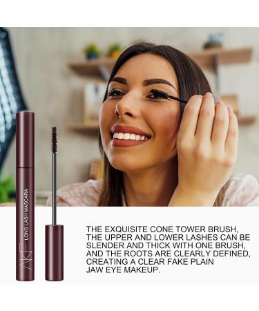 Primer Mascara | Waterproof Non-Sticky Eye Lash Mascara for Instant Volumizing - Women Cosmetics for Dating Gathering Working Home Traveling Pochy Long Lasting Makeup 02#brown - Buy Online on GoSupps.com