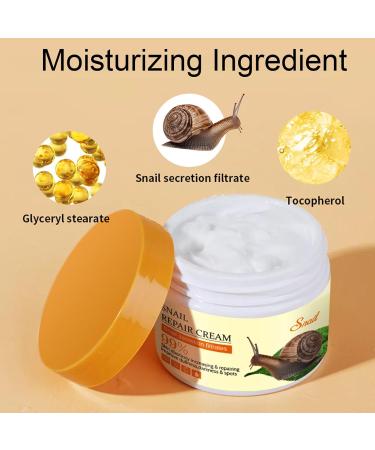Snail Repair Cream | Hydrating Snail Moisturizer with Snail Secretion Filtrate for Dry Skin | Reduce Fine Lines & Repair Damage - Buy Online on GoSupps.com