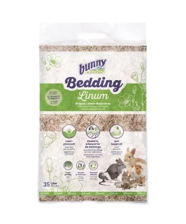 Bunnynynature Bedding Linum 35L |Natural linen litter |Comfort & hygiene for pets |Environmentally friendly & odor control |Up to 14 days of drought |Staubarm |Good suction power