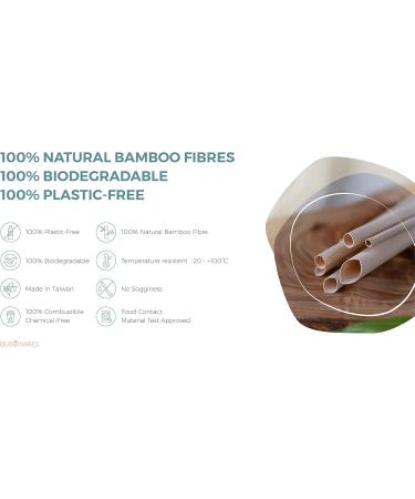 Bubuwares Bamboo Fibre Cutlery Set - Compostable Disposable Sustainable Biodegradable Utensils - 100 Pieces - 100percentagePlastic-Free Single-use Perfect for Picnics Camping Parties - Buy Online on GoSupps.com