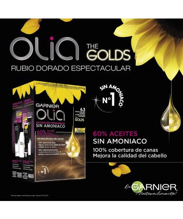 Garnier Olia Permanent Color Sin Amoniaco Para Un Olor Agradable Con Aceites Florales De Origen Natural - Rubio Oscuro Dorado 6.3 - Buy Online on GoSupps.com