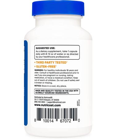Nutricost Hyaluronic Acid Capsules 100mg - 120 Vegetarian Capsules | Gluten Free & Non-GMO - Buy Online on GoSupps.com
