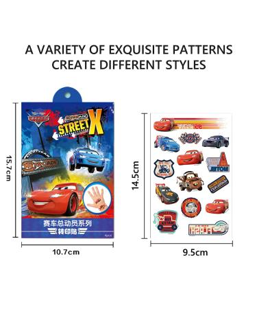 Car Temporary Tattoos 4sheets Fake Tattoos Lightning Race Cars Toys Birthday Party Favor Supplies for Kids Woman Adult - Buy Online on GoSupps.com