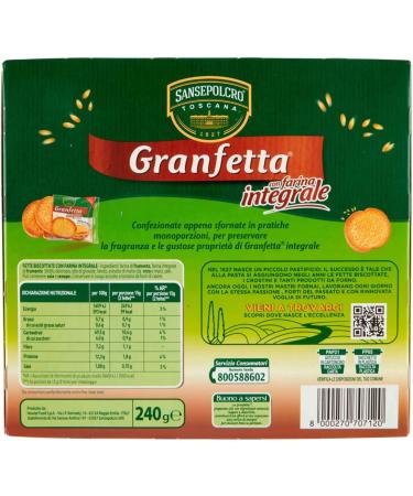  Buitoni Buitoni Granfetta Biscottate con Farina Greases 16 Individual Servings of 2 Whole Grain Biscottes 240 g Pack of 6 - Buy Online on GoSupps.com