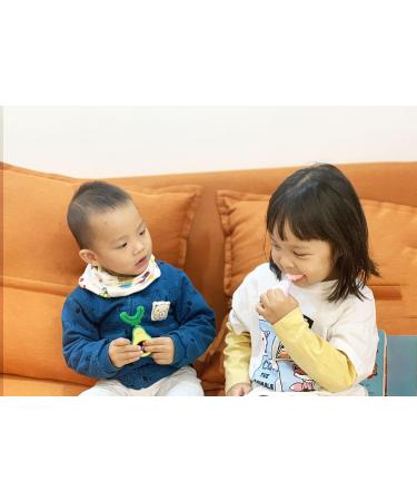 RAXIFU 2 Pack Toddler Toothbrush for Age 2-6 Years Kids - U-Shape Extra Soft Toothbrush (Pear Green-Purple) - Buy Online on GoSupps.com