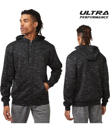 Men's 3-Pack Full Zip Up Hoodie Set: Lightweight Athletic Performance (Black/Red/Charcoal) - Buy Online on GoSupps.com