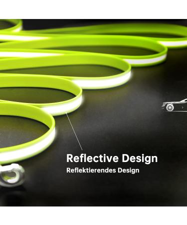 Laroo 10m Reflective PVC Dog Leash - Waterproof Drag Line for Small & Large Dogs | Night Walking Training Lead - Green - Buy Online on GoSupps.com