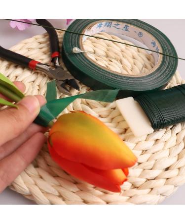 Floral Tape & Wire Kit with Cutter - Green Flower Tape, 22 Gauge Wire - Perfect for Bouquet Arrangements - Buy Online on GoSupps.com