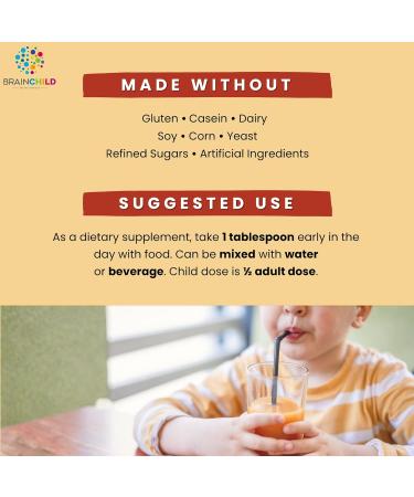 BrainChild B-Complex Liquid - High-Potency Methylated B Vitamins for Energy Stress & Mood Non-GMO Vegan Gluten-Free Mango - 16oz Mango 16oz - Buy Online on GoSupps.com