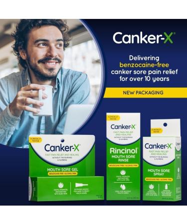 Canker-X Mouth Sore Spray Oral Pain Relief from Canker Sores Burns & More No Burning & Numbing Benzocaine-Free & Alcohol-Free Mouth Ulcer Treatment Targeted Spray Nozzle 0.51 Fl. Oz. - Buy Online on GoSupps.com