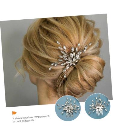FRCOLOR Set of 4 Comb Wedding Tiara Rhinestone Headband Hair Combs Wedding Headband Prom Headband Hair Accessories Plastic Accessories European and American Bride - Buy Online on GoSupps.com