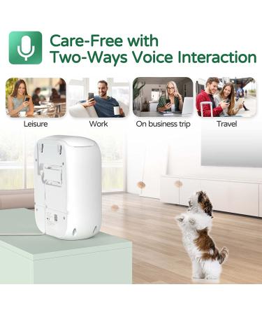 Pet Monitoring Camera Dog Treat Dispenser - CENGCEN Wifi HD Camera with Two-Way Audio, Remote Tossing, and Night Vision - Wall Mounted, App Compatible with Android/iOS - Buy Online on GoSupps.com