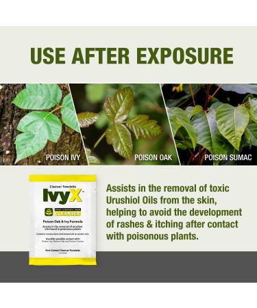 CoreTex Ivy X Poison Ivy Wipes - 12 Single-Use Treatment Wipes for Poison Ivy Oak & Sumac Removal | Fast International Shipping - Buy Online on GoSupps.com
