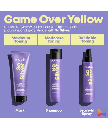 So Silver Purple Shampoo & Conditioner Set - 33.8 Fl Oz | Neutralizes Yellow Tones, Nourishes Hair | Blonde, Grey, Platinum, Bleached Hair | Color Treated | Packaging May Vary - Buy Online on GoSupps.com